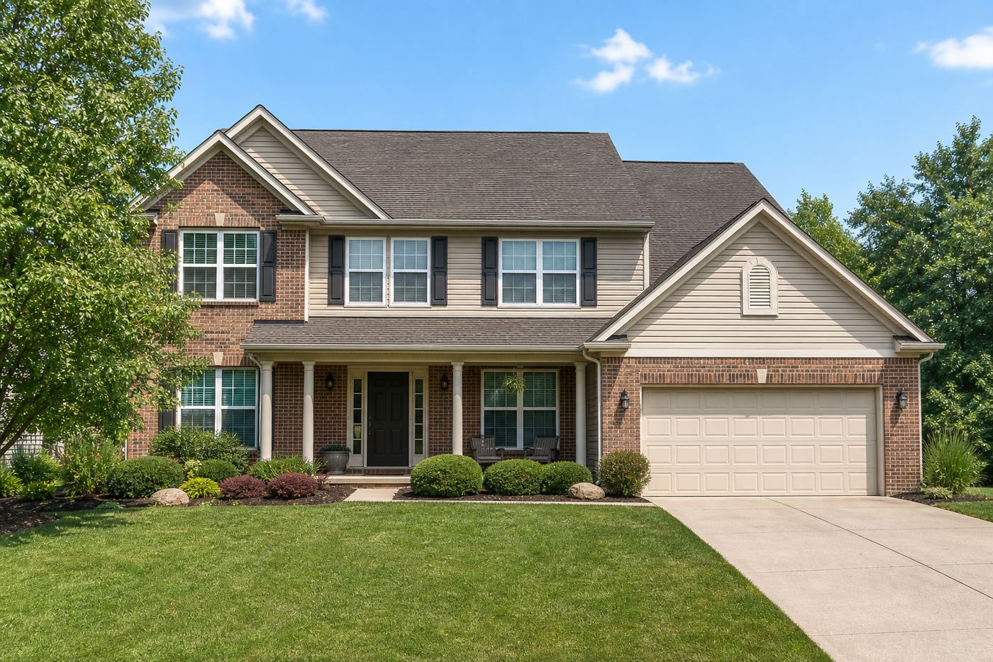Suburban Central Indiana home — tap markers for comfort issues