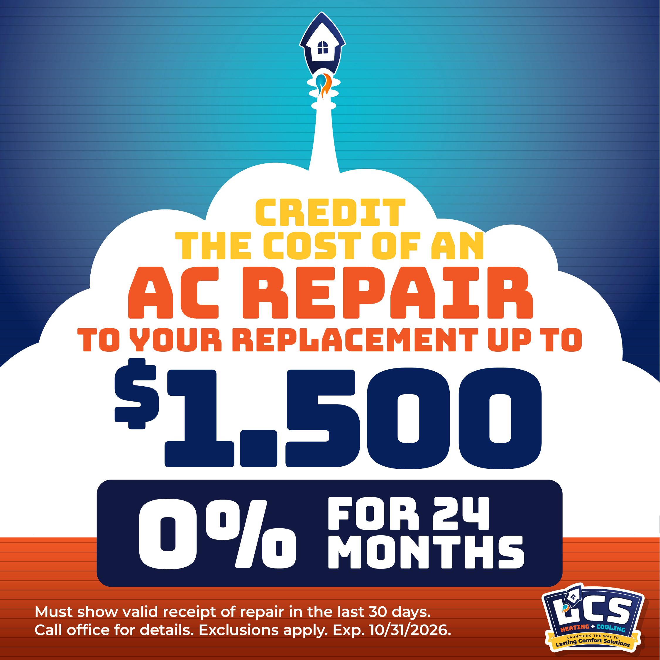 Credit an AC Repair Toward Your Replacement — Up to $1,500