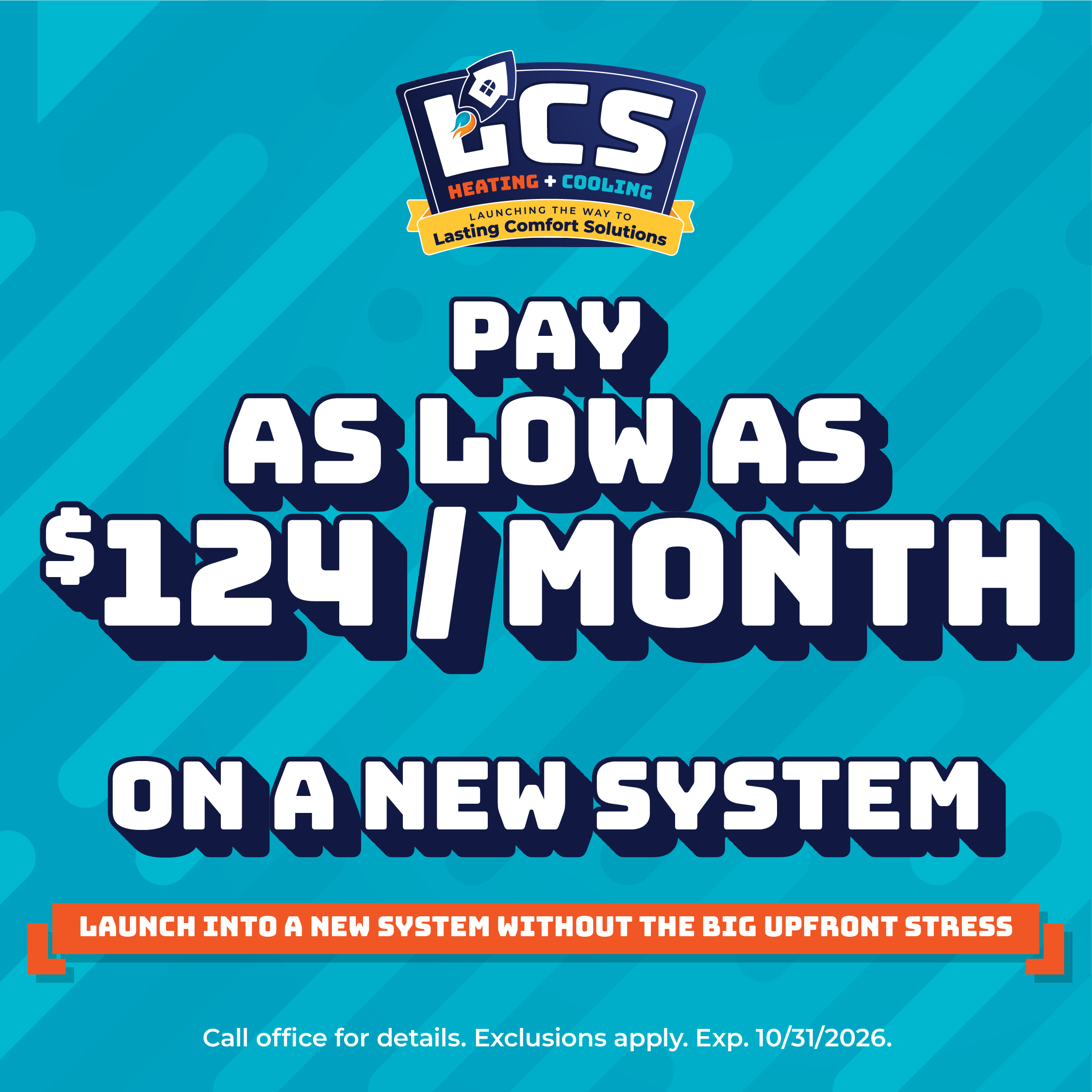 Pay As Low As $124/Month on a New System